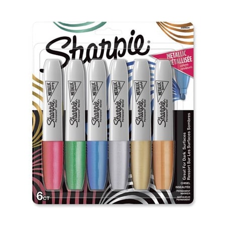 Sanford Permanent Marker, Emerald Metallic, Fine Tip, 6 PK 2089634